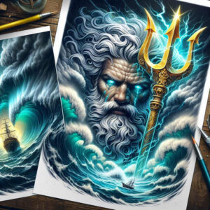sea-monster-tattoo – tattoo design ideas free ai generated – dark – for-hand – Gallery: poseidon-inkby-ai