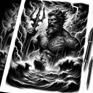 sea-water-god-tattoo – tattoo design ideas free ai generated – night-terror – for-triceps – Gallery: poseidon-inkby-ai