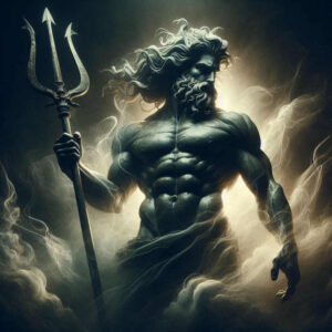 poseidon tattoo design ideas Surrealism mystical godly waves for foot