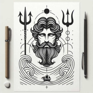 poseidon tattoo design ideas vivid hallucination oceanic strength represents strength