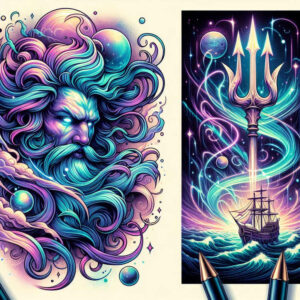 poseidon tattoo design ideas bokeh sea vengeance for triceps