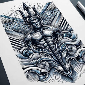 poseidon tattoo design ideas Realism visual accuracy storm master symbol of endurance