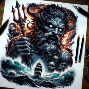 poseidon tattoo design ideas modern twist trident symbol for hand