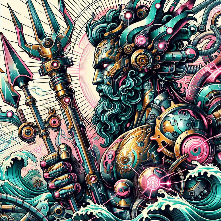 poseidon tattoo design ideas bold underwater king perseverance and power