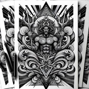 tempest-god-tattoo – tattoo design ideas free ai generated – wraith – for-chest – Gallery: poseidon-inkby-ai