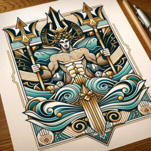 water-protector-tattoo – tattoo design ideas free ai generated – terrifying – for-upper-shoulder – Gallery: poseidon-inkby-ai