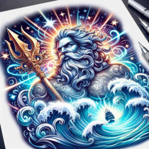 wave-god-tattoo – tattoo design ideas free ai generated – spine-chilling – for-palm – Gallery: poseidon-inkby-ai