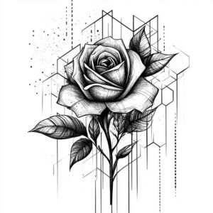 harmony-symbol-rose-tattoo – tattoo design ideas free ai generated – gentle – for-heel – Gallery: roses-inkby-ai