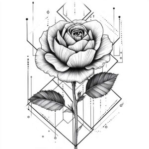 pastel-color-rose-tattoo – tattoo design ideas free ai generated – soft-touch – for-nape – Gallery: roses-inkby-ai