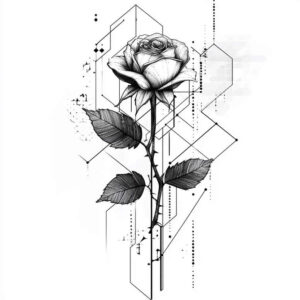 rose-detailed-tattoo – tattoo design ideas free ai generated – pinprick – for-wrist – Gallery: roses-inkby-ai