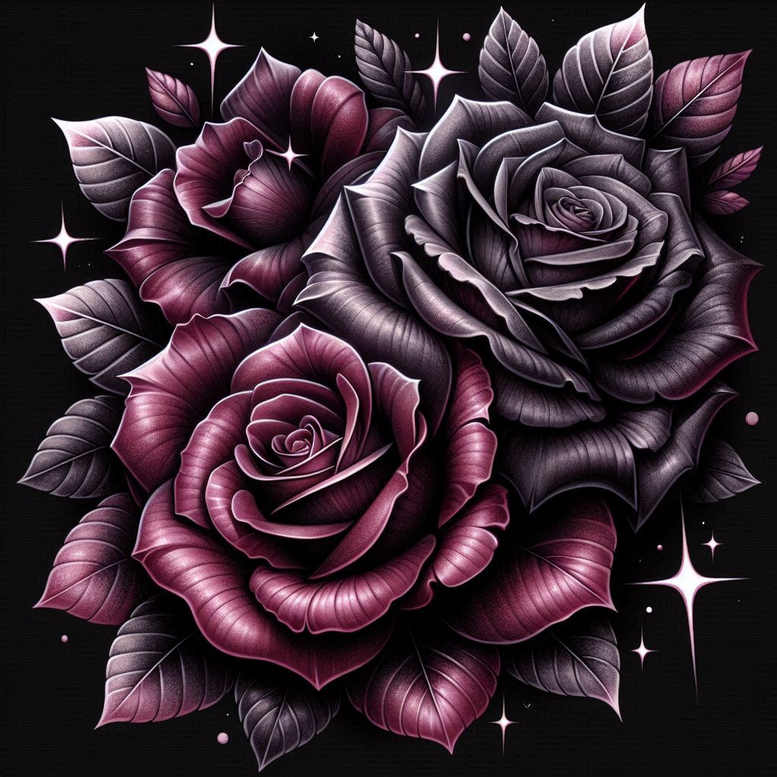 rose-natural-look-tattoo – tattoo design ideas free ai generated – uncluttered – for-chest – Gallery: roses-inkby-ai