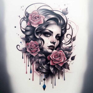 rose-ornamental-tattoo – tattoo design ideas free ai generated – punctual – for-biceps – Gallery: roses-inkby-ai