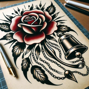 shaded-rose-tattoo – tattoo design ideas free ai generated – symbolic – for-spine – Gallery: roses-inkby-ai
