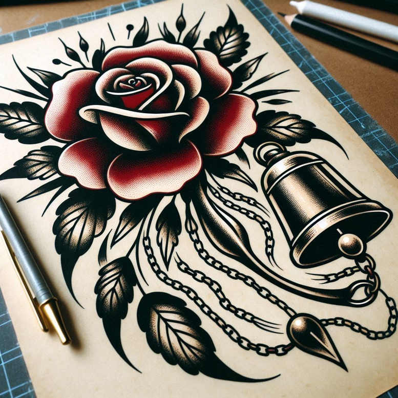 shaded-rose-tattoo – tattoo design ideas free ai generated – symbolic – for-spine – Gallery: roses-inkby-ai