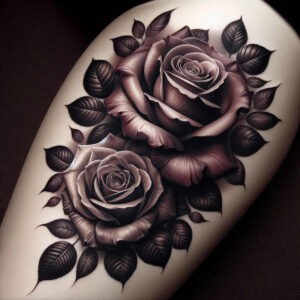 roses tattoo design ideas vibrant palette elegance for lower arm