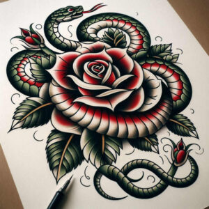 roses tattoo design ideas textured soft contrast for back of neck