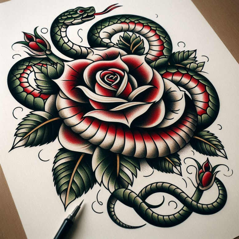 roses tattoo design ideas textured soft contrast for back of neck