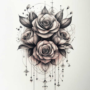 roses tattoo design ideas expressive color thorn stands for determination