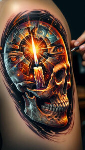 artistic-skull-tattoo – tattoo design ideas free ai generated – eerie – for-side – Gallery: skulls-inkby-ai