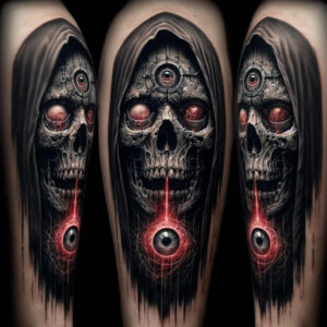 artistic-skull-tattoo – tattoo design ideas free ai generated – haunting – for-wrist – Gallery: skulls-inkby-ai