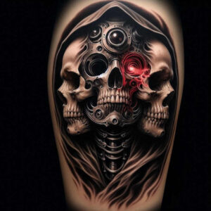 colorful-skull-tattoo – tattoo design ideas free ai generated – evil-spirit – for-back – Gallery: skulls-inkby-ai