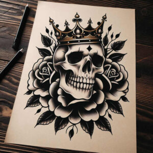 courage-symbol-skull-tattoo – tattoo design ideas free ai generated – claw-marks – for-collarbone – Gallery: skulls-inkby-ai