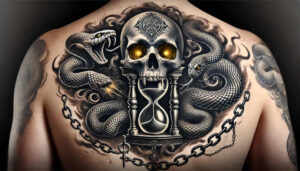 detailed-skull-tattoo – tattoo design ideas free ai generated – mutant – for-behind-ear – Gallery: skulls-inkby-ai