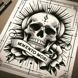 dot-skull-tattoo – tattoo design ideas free ai generated – dripping – for-wrist-side – Gallery: skulls-inkby-ai