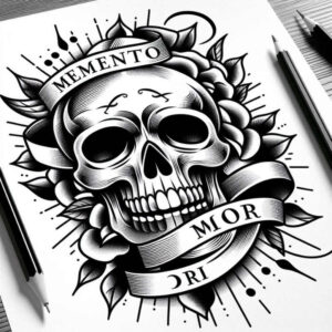 dot-skull-tattoo – tattoo design ideas free ai generated – rotting – for-upper-shoulder – Gallery: skulls-inkby-ai