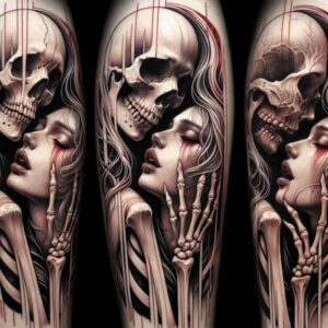 feather-skull-tattoo – tattoo design ideas free ai generated – gothic – for-wrist – Gallery: skulls-inkby-ai