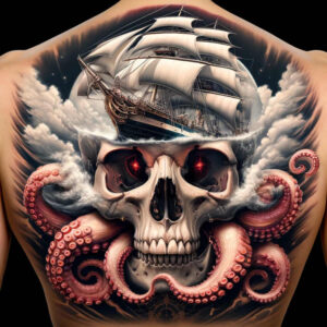 for-women – tattoo design ideas free ai generated – whisper – for-back-shoulder – Gallery: skulls-inkby-ai