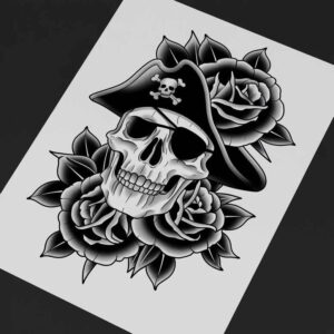 life-motif-skull-tattoo – tattoo design ideas free ai generated – abandoned – for-upper-chest – Gallery: skulls-inkby-ai