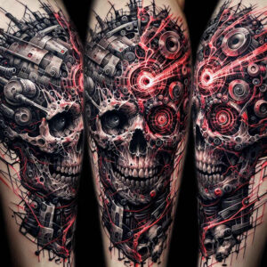 life-motif-skull-tattoo – tattoo design ideas free ai generated – blackwork – for-temple – Gallery: skulls-inkby-ai