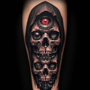 life-motif-skull-tattoo – tattoo design ideas free ai generated – strange-laughter – for-spine – Gallery: skulls-inkby-ai