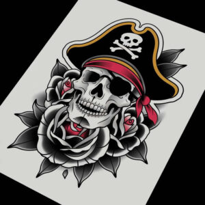 line-skull-tattoo – tattoo design ideas free ai generated – eerie – for-foot – Gallery: skulls-inkby-ai