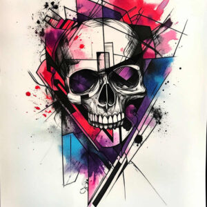nature-motif-skull-tattoo – tattoo design ideas free ai generated – silence – for-triceps – Gallery: skulls-inkby-ai
