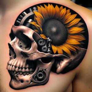 ornament-skull-tattoo – tattoo design ideas free ai generated – blood-red – for-heel – Gallery: skulls-inkby-ai