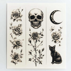ornament-skull-tattoo – tattoo design ideas free ai generated – unsettling – for-wrist – Gallery: skulls-inkby-ai