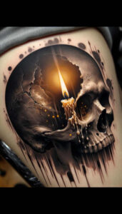 ornamental-skull-tattoo – tattoo design ideas free ai generated – grotesque – for-temple – Gallery: skulls-inkby-ai
