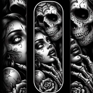 shaded-skull-tattoo – tattoo design ideas free ai generated – void – for-inner-arm – Gallery: skulls-inkby-ai