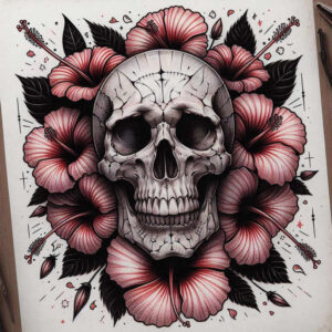 skull-tattoo – tattoo design ideas free ai generated – grim – for-full-back – Gallery: skulls-inkby-ai