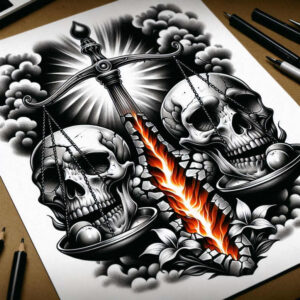 spiritual-skull-tattoo – tattoo design ideas free ai generated – spirit – for-temple – Gallery: skulls-inkby-ai