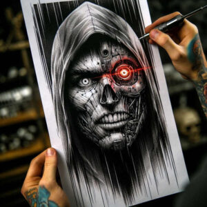symbolic-skull-tattoo – tattoo design ideas free ai generated – abandoned – for-back – Gallery: skulls-inkby-ai