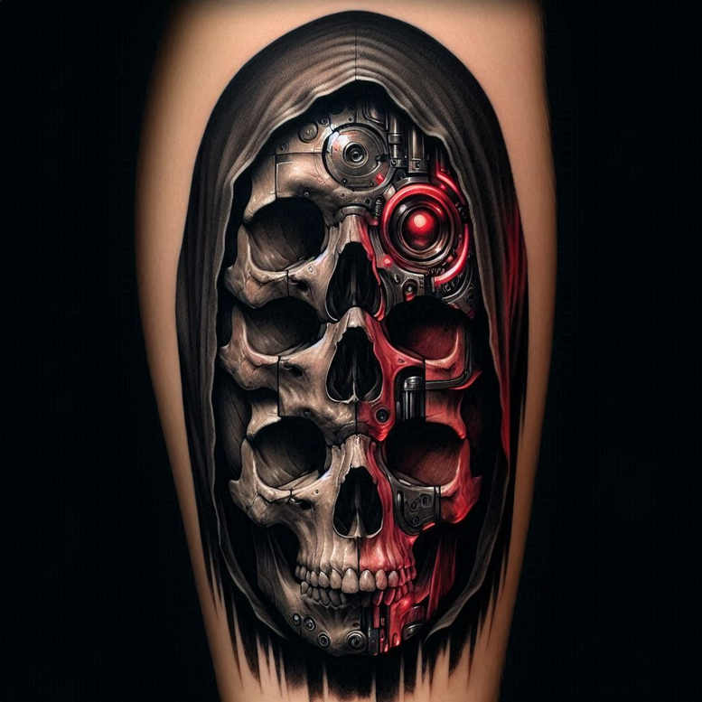 skulls tattoo design ideas wide-angle afterlife marker symbol of perseverance