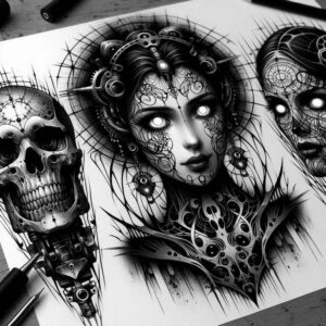 skulls tattoo design ideas decorative elements anatomy for temple