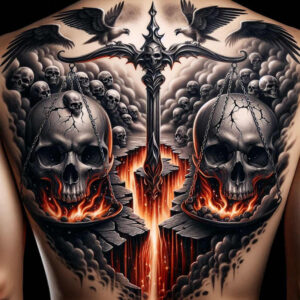 skulls tattoo design ideas true rendering anatomy symbolising endurance