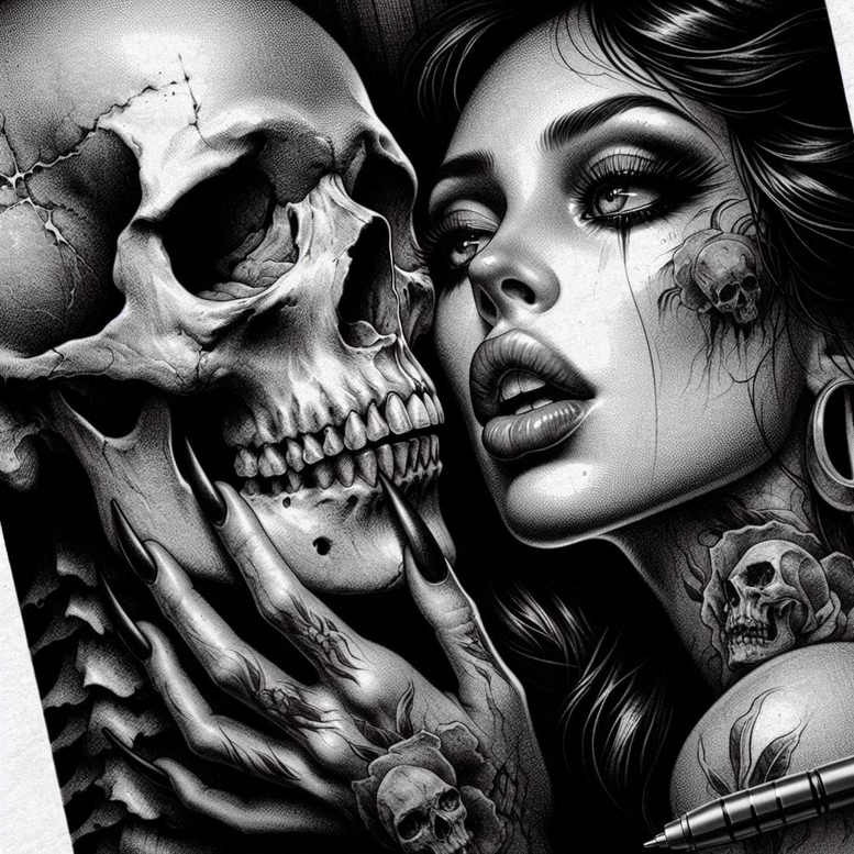 skulls tattoo design ideas fluid motion bone embodying endurance