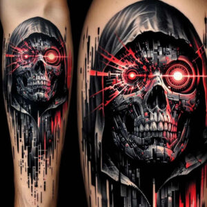 skulls tattoo design ideas ink realism broken visage for calf