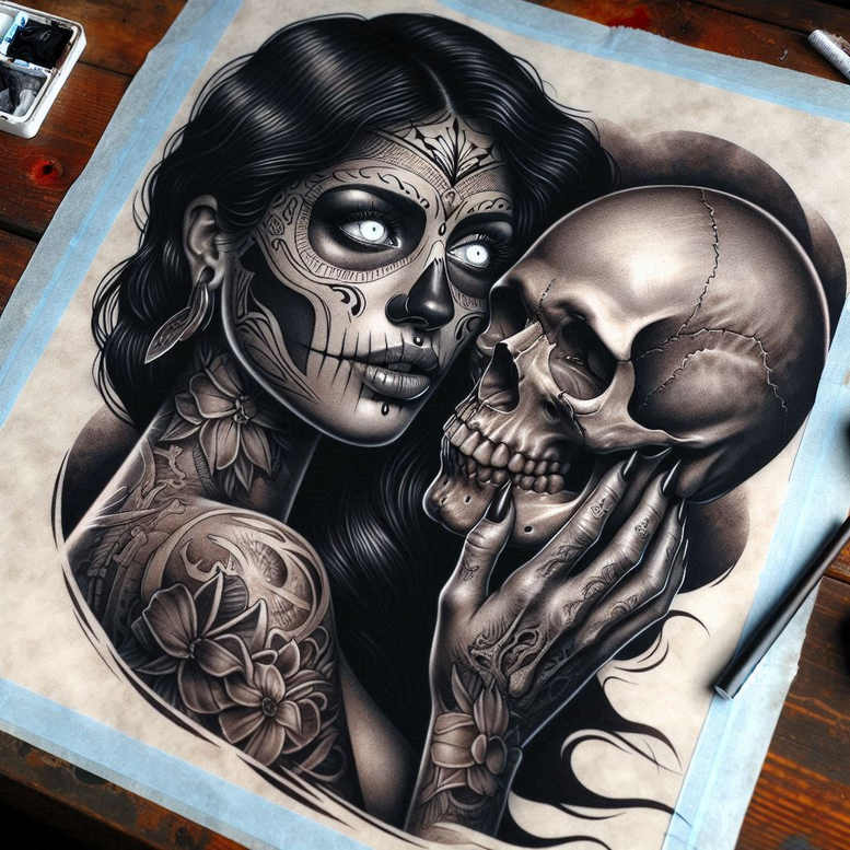 skulls tattoo design ideas color richness broken visage for lower arm