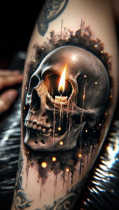 skulls tattoo design ideas color richness dark beauty for inner arm